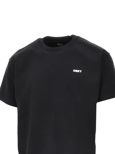 Obey Ar Logo T-shirt In Black