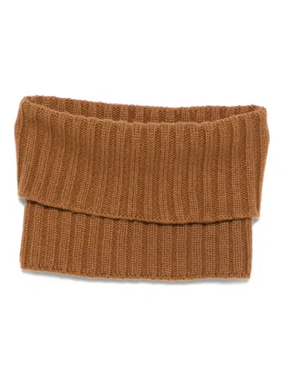 Dell'oglio Ribbed Scarf In Brown