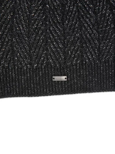 Herno Herringbone Plaque Beanie In Multi