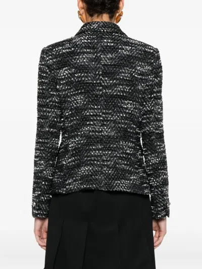 Tagliatore Textured Button-fastening Jacket In Black