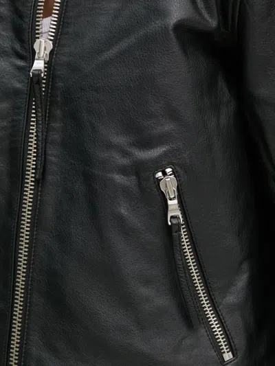 Won Hundred Zip-up Leather Jacket In Black