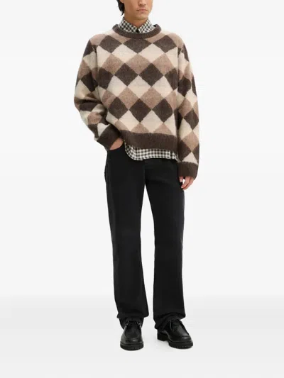 Won Hundred Argyle-pattern Crew-neck Sweater In Multi