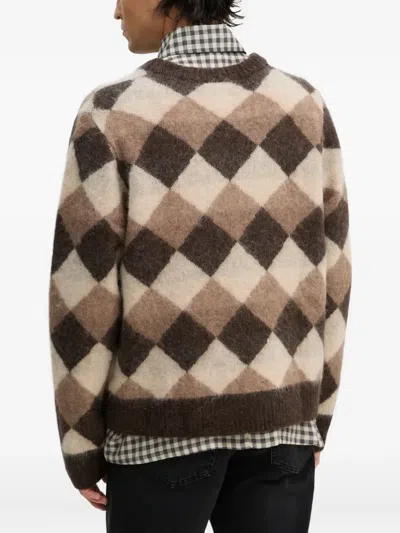Won Hundred Argyle-pattern Crew-neck Sweater In Multi