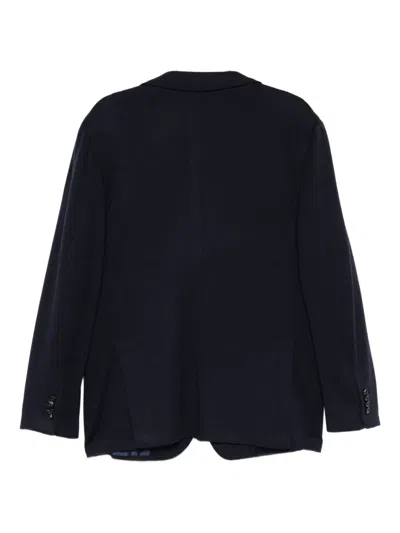 Kiton Single-breasted Jacket In Blue