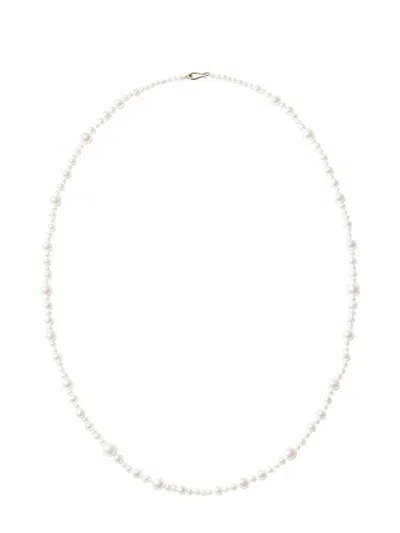 Mizuki 14kt Yellow Gold Bubble Pearl Necklace In White