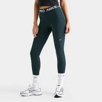 Nike Women's Pro 365 High-waisted 7/8 Mesh Panel Leggings Size: Xl In Green