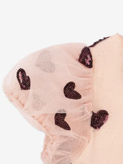 Konges Slojd Konges Sløjd Girls Heartlily Tulle Dress In Pink