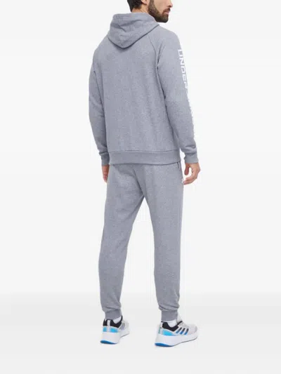 Under Armour Rival Logo Hooded Tracksuit In Gray