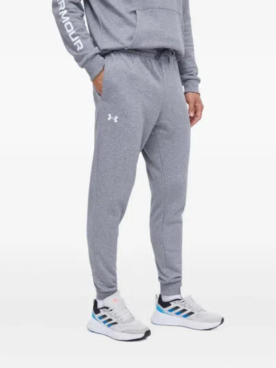 Under Armour Rival Logo Hooded Tracksuit In Gray