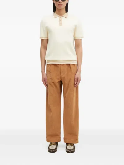 Wood Wood Cuffed-hem Corduroy Trousers In Brown