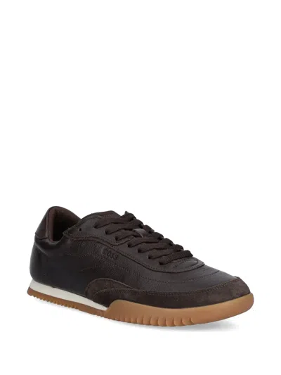 Hugo Boss Lace-up Fastening Suede Sneakers In Multi
