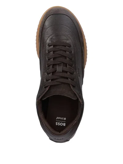 Hugo Boss Lace-up Fastening Suede Sneakers In Multi