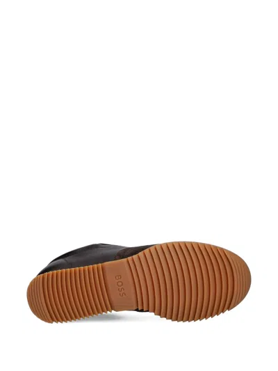 Hugo Boss Lace-up Fastening Suede Sneakers In Multi