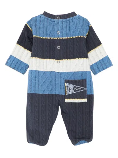 Lapin House Cable-knit Teddy-print Pyjamas In Blue