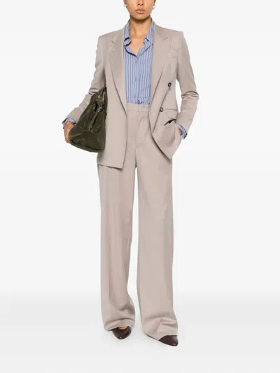 Tagliatore Double-breasted Buttoned Suit In Neutral