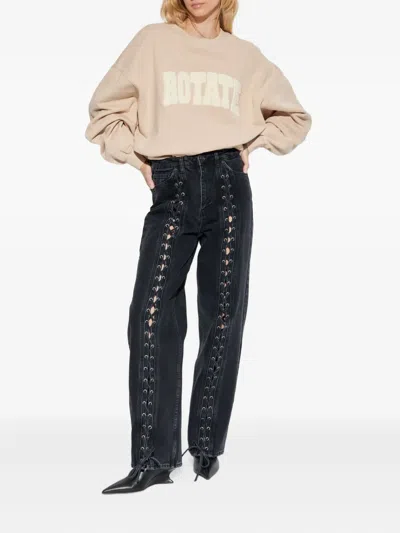 Rotate Birger Christensen Logo-appliqué Sweatshirt In Neutral