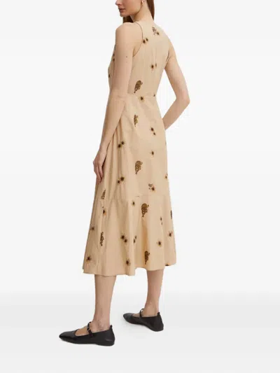 Twinset Animal-print Midi Dress In Neutral