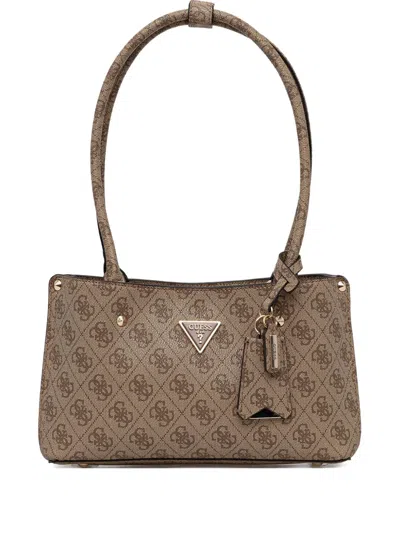 Guess Usa Meridian Shoulder Bag In Brown