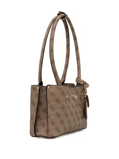 Guess Usa Meridian Shoulder Bag In Brown