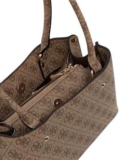Guess Usa Meridian Shoulder Bag In Brown