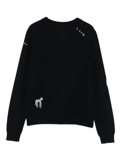 Paul Smith Embroidered Cardigan In Black