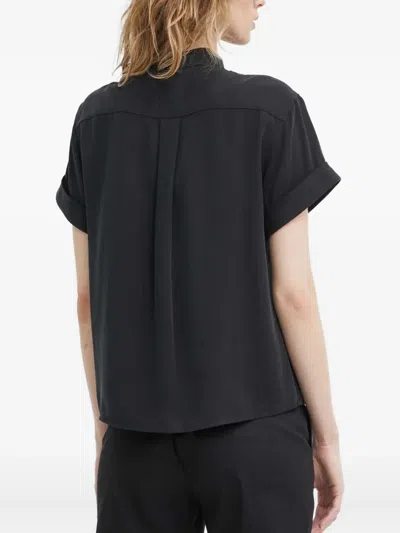 Theory Button-up Pocket-detail Shirt In Black
