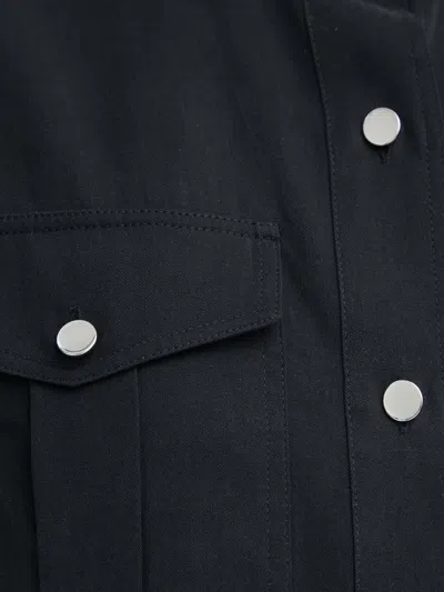 Theory Button-up Pocket-detail Shirt In Black