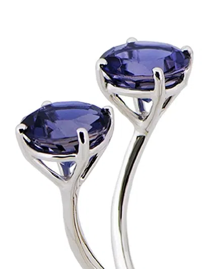 Stéfère 18k White Gold Torri Multi-stone Ring In Metallic