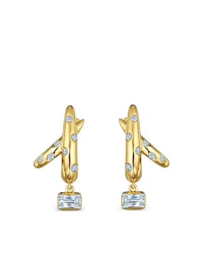 Kwiat 18k Yellow Gold Diamond Crossover Earrings In Gold