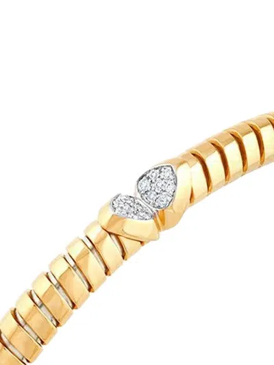Marina B 18k Yellow Gold Trisolina Diamond Bangle Bracelet In Gold