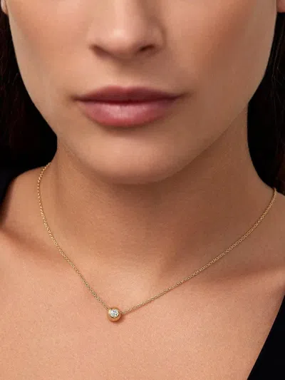 Melissa Kaye 18k Yellow Gold Small Audrey Diamond Pendant Necklace In Gold