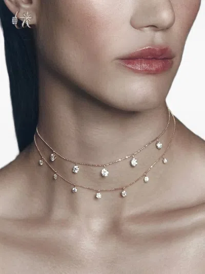 Graziela 18k White Gold Diamond Necklace In Brown