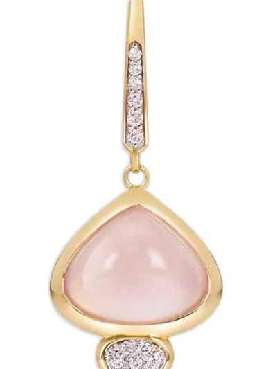 Marina B 18k Yellow Gold Trisolina Quartz And Diamond Earrings In Multi