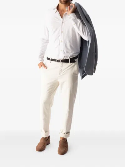 Eleventy Cuffed Pants In White