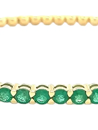 Lisa Nik 18k Yellow Gold Emerald Bracelet In Multi