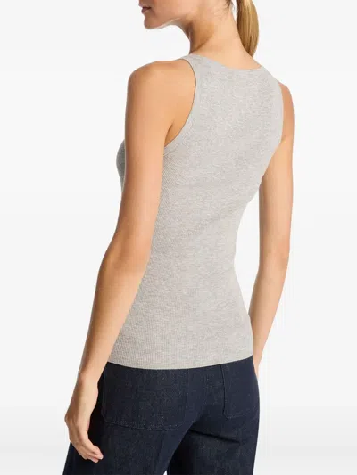 Michael Kors Ribbed Tank Top In Gray