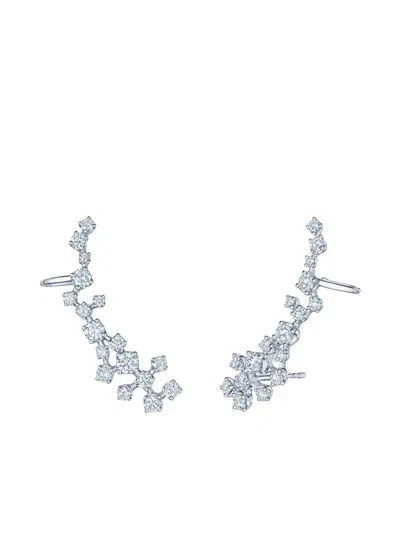 Kwiat 18k White Gold Diamond Constellation Ear Climbers In Metallic