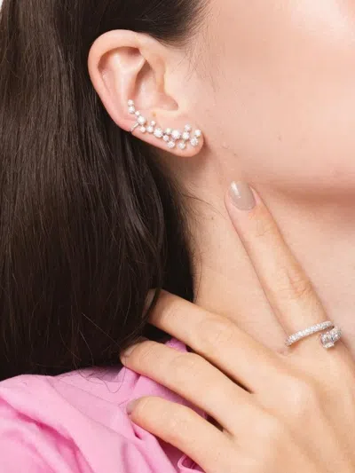Kwiat 18k White Gold Diamond Constellation Ear Climbers In Metallic