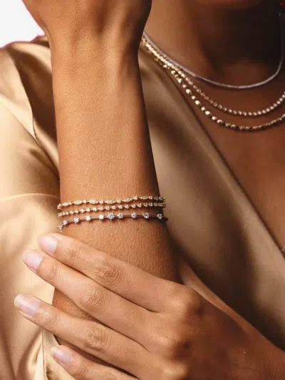 Kwiat 18k White Gold Star-set Starry Night Bracelet In Silver