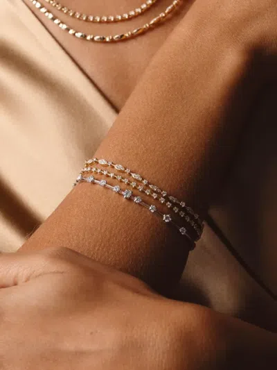 Kwiat 18k White Gold Star-set Starry Night Bracelet In Silver