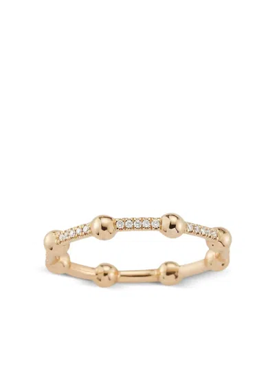 Dana Rebecca Designs 14k Yellow Gold Large Poppy Rae Green Diamond Ring In Brown