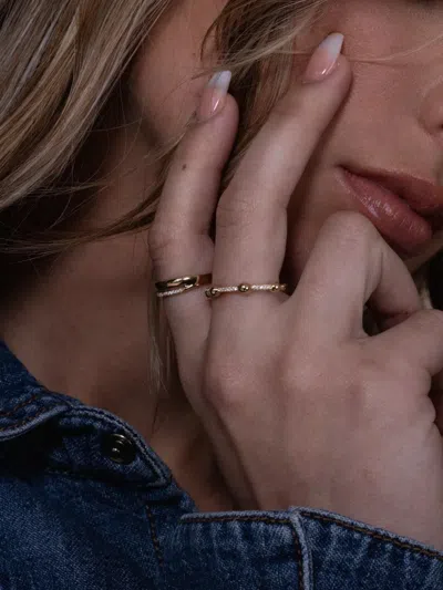 Dana Rebecca Designs 14k Yellow Gold Large Poppy Rae Green Diamond Ring In Brown