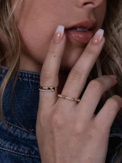 Dana Rebecca Designs 14k Yellow Gold Large Poppy Rae Green Diamond Ring In Brown