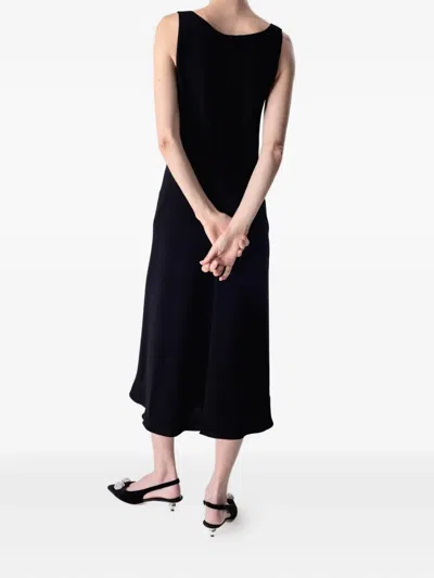 Peter Cohen Glide Sleeveless Midi Dress In Black