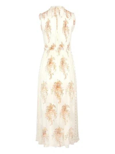 Ulla Johnson Kasia Floral-print Dress In Neutral