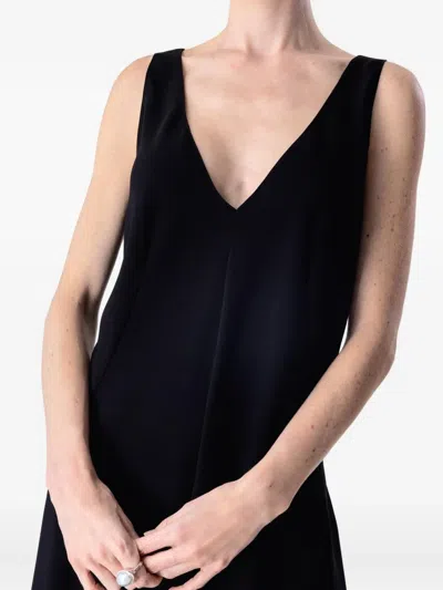 Peter Cohen Glide Sleeveless Midi Dress In Black