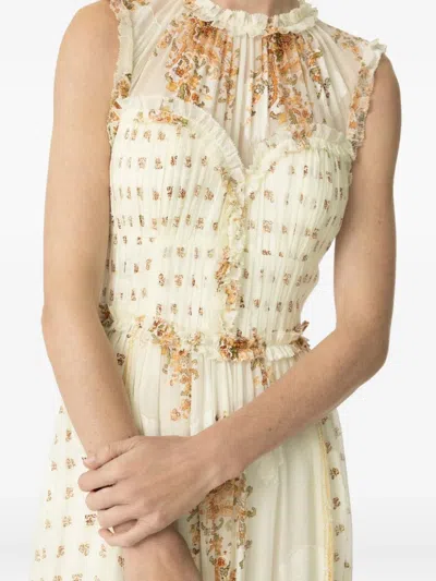 Ulla Johnson Kasia Floral-print Dress In Neutral
