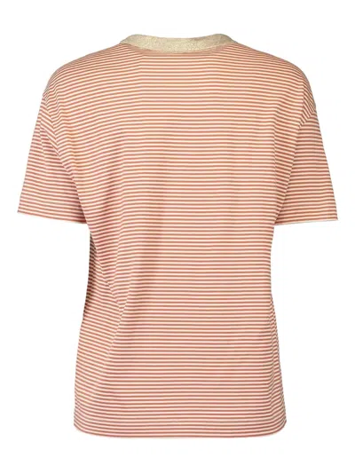 Brunello Cucinelli Striped T-shirt In Multi