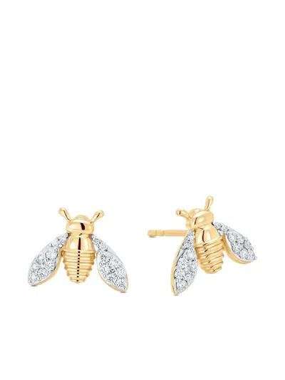 18K黄金 BEE 钻石耳环