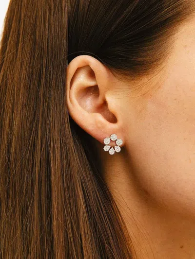 Dana Rebecca Designs 14k White Gold Taylor Beth Diamond Earrings In Silver